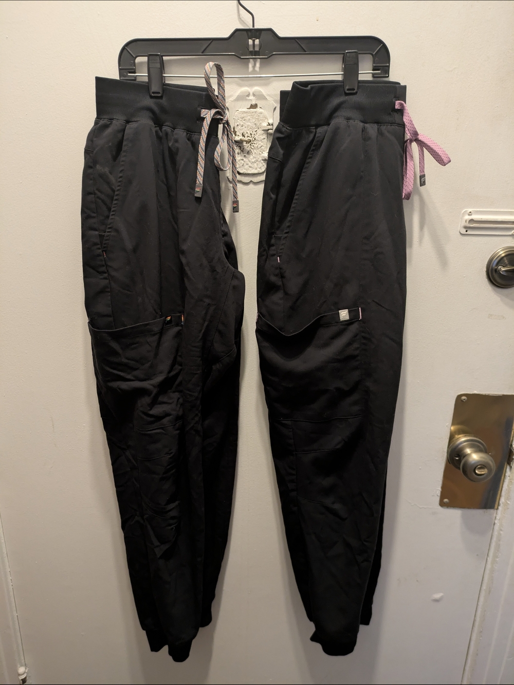 Fabletics Scrub Black Pants Cargo Joggers Small Set Of 2 Pride